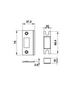 Bộ Khóa Tay Nắm Gạt 2 Chức Năng Hafele 489.10.820 - 45
