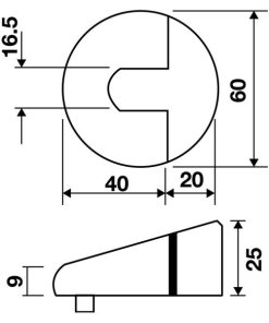 Chặn Cửa Sàn Hafele 489.70.260 - 10 Chặn Cửa Sàn Hafele 489.70.260 - 9