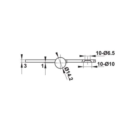 Bản lề lá inox 127x89x3 mm 2 vòng bi 489.05.023 - 9