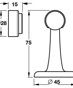 Chặn Cửa Nam Châm Hafele 489.70.203 - 10 Chặn Cửa Nam Châm Hafele 489.70.203 - 9