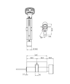 Ruột Khóa Cửa Đi 65Mm Hafele 489.56.250 - 10 Ruột Khóa Cửa Đi 65Mm Hafele 489.56.250 - 9