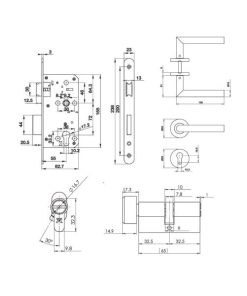 Bộ Tay Nắm Nắp Chụp Tròn Kiểu G Hafele 499.62.504 - 13