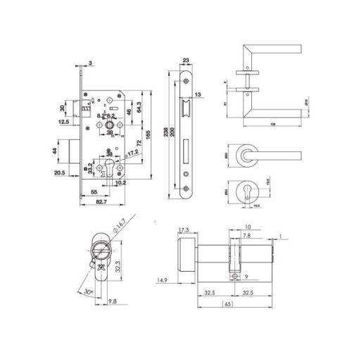 Bộ Tay Nắm Nắp Chụp Tròn Kiểu G Hafele 499.62.504 - 7