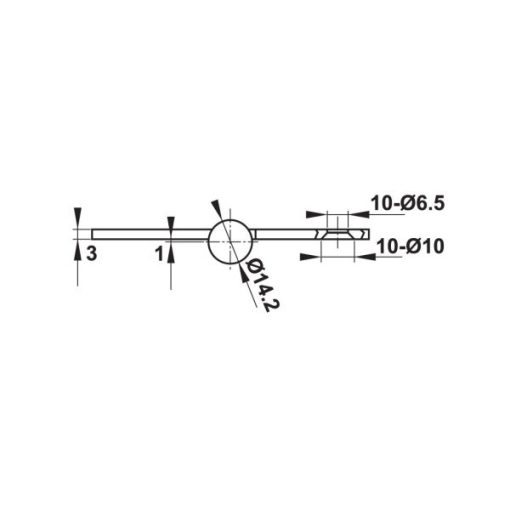 Bản lề lá inox 127x76x3 mm, 4 vòng bi 489.05.027 - 7