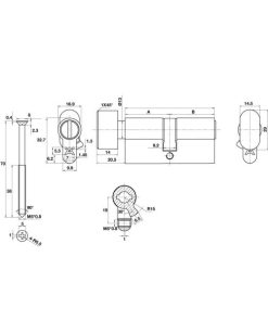 Ruột Khóa Cửa Wc Hafele 489.56.006 - 14 Ruột Khóa Cửa Wc Hafele 489.56.006 - 13
