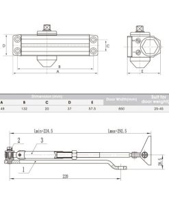 Thiết Bị Đóng Cửa Tự Động Hafele En2 489.30.012 - 13