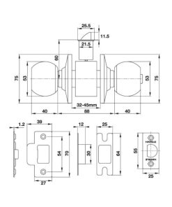 Bộ Khóa Tròn Có Chìa Chủ Hafele 489.93.252 - 13