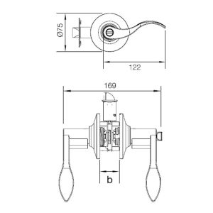 Bộ Khóa Tay Nắm Cửa Toilet Hafele 489.10.198 - 9