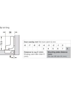 Bản Lề Metalla A 110 Độ, Giảm Chấn, Trọn Bộ Diy 493.03.025 - 29
