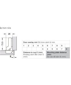 Bản Lề Metalla Sm 110 Độ, Giảm Chấn, Trọn Bộ Diy 493.03.022 - 25