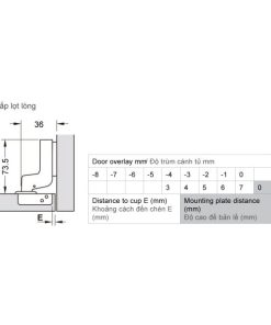 Bản Lề Metalla Sm 110 Độ, Giảm Chấn, Trọn Bộ Diy 493.03.022 - 29