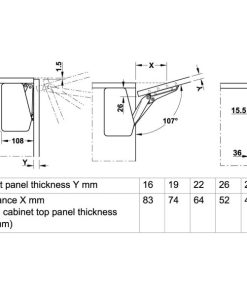 Bộ Tay Nâng Free Flap 1.7, Loại A 493.05.830 - 270 Bộ Tay Nâng Free Flap 1.7, Loại A 493.05.830 - 269