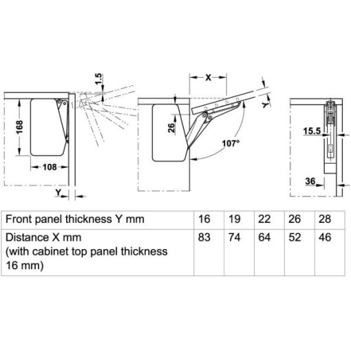 Bộ Tay Nâng Free Flap 1.7, Loại A 493.05.830 - 7
