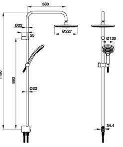 Thanh Sen Kết Hợp Hafele Intensity Chưa Gồm Bộ Trộn 495.60.104 - 117