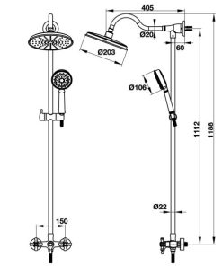 Thanh Sen Kết Hợp Có Bộ Trộn Điều Nhiệt Hafele Intensity Classic 495.60.103 - 138 Thanh Sen Kết Hợp Có Bộ Trộn Điều Nhiệt Hafele Intensity Classic 495.60.103 - 137