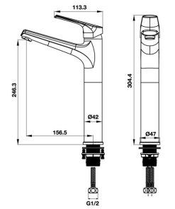 Vòi Hafele Lavabo Vigor 240 495.61.140 - 10 Vòi Hafele Lavabo Vigor 240 495.61.140 - 9
