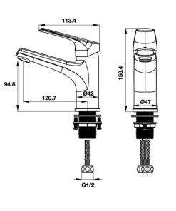 Vòi Hafele Lavabo Vigor 90 495.61.139 - 6 Vòi Hafele Lavabo Vigor 90 495.61.139 - 5