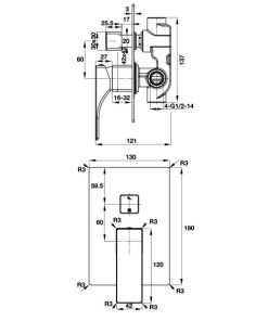 Bộ Trộn Bồn Tắm Âm Hafele Regal 495.61.127 - 10 Bộ Trộn Bồn Tắm Âm Hafele Regal 495.61.127 - 9