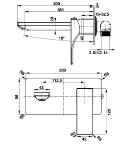 Vòi Lavabo Gắn Tường Hafele Regal 200 495.61.124 - 10 Vòi Lavabo Gắn Tường Hafele Regal 200 495.61.124 - 9
