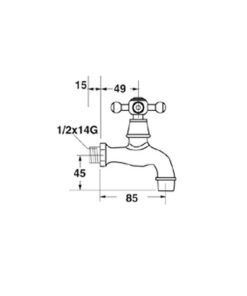 Vòi Lạnh Treo Tường Hafele 495.61.039 - 10 Vòi Lạnh Treo Tường Hafele 495.61.039 - 9
