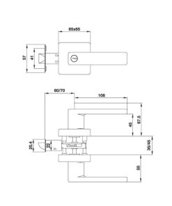 Bộ Tay Nắm Cửa Dạng Thẳng Hafele 499.63.973 - 14 Bộ Tay Nắm Cửa Dạng Thẳng Hafele 499.63.973 - 13