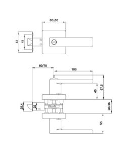 Bộ Tay Nắm Cửa Dạng Thẳng Hafele 499.63.973 - 18 Bộ Tay Nắm Cửa Dạng Thẳng Hafele 499.63.973 - 17