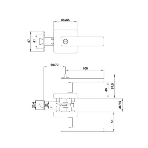 Bộ Tay Nắm Cửa Dạng Thẳng Hafele 499.63.973 - 9