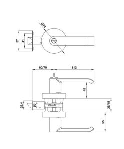 Bộ Tay Nắm Cửa Dạng Cong Hafele 499.63.970 - 16 Bộ Tay Nắm Cửa Dạng Cong Hafele 499.63.970 - 15