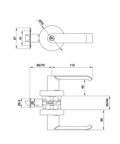 Bộ Tay Nắm Cửa Dạng Cong Hafele 499.63.970 - 18 Bộ Tay Nắm Cửa Dạng Cong Hafele 499.63.970 - 17