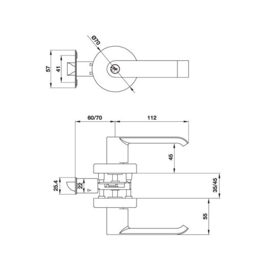 Bộ Tay Nắm Cửa Dạng Cong Hafele 499.63.970 - 9