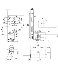 Bộ Tay Nắm Nắp Chụp Vuông Kiểu Chữ Nhật Hafele 499.63.803 - 10 Bộ Tay Nắm Nắp Chụp Vuông Kiểu Chữ Nhật Hafele 499.63.803 - 9