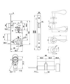 Bộ Tay Nắm Nắp Chụp Tròn Kiểu Cong Hafele 499.63.802 - 9