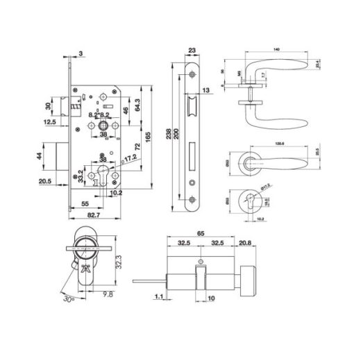 Bộ Tay Nắm Nắp Chụp Tròn Kiểu Oval Hafele 499.63.801 - 5