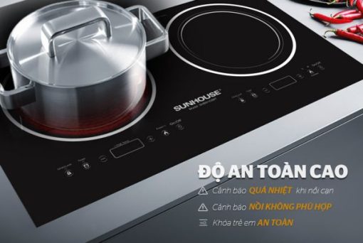BẾP ĐÔI ĐIỆN TỪ HỒNG NGOẠI SUNHOUSE SHB9103MT - 7