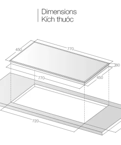 BẾP ĐIỆN TỪ 3 BẾP LORCA LCE-306