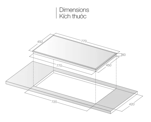BẾP ĐIỆN TỪ 3 BẾP LORCA LCE-306