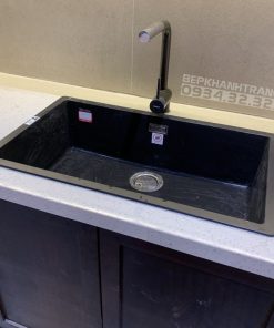 Chậu đá Malloca ZEN K 13040 / Màu đen / Phủ nano kháng khuẩn - 13 CHẬU ĐÁ MALLOCA ZEN K 13040