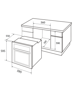 Lò Nướng Âm Tủ KAFF KF-T90M - 8 Lò Nướng Âm Tủ KAFF KF-T90M