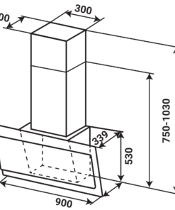 Máy Hút Mùi Phẳng KAFF KF-LUX AT90FH BK