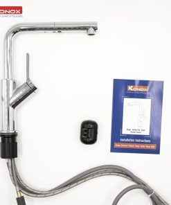 VÒI RỬA BÁT RÚT DÂY KONOX ARTAN CHROME - 17 VÒI RỬA BÁT RÚT DÂY KONOX ARTAN CHROME