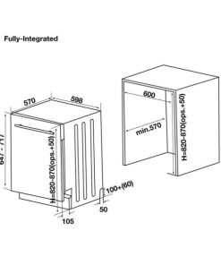 Máy Rửa Chén Âm Toàn Phần Hafele Hdw-Fi60A, 15 Bộ Đồ Ăn Châu Âu, 60 Cm 533.23.260 - 401