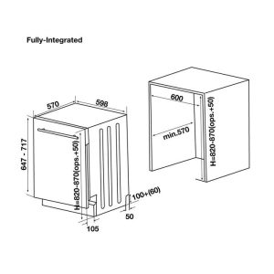 Máy Rửa Chén Âm Toàn Phần Hafele Hdw-Fi60A, 15 Bộ Đồ Ăn Châu Âu, 60 Cm 533.23.260 - 203