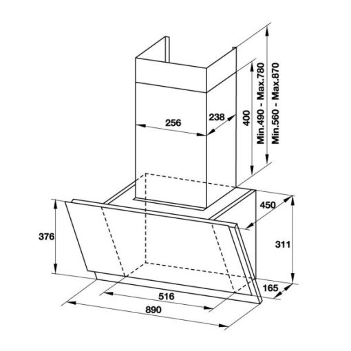 Máy Hút Mùi Gắn Tường Mặt Kính Vân Hafele Hh-Wvs90A 533.86.003 - 5