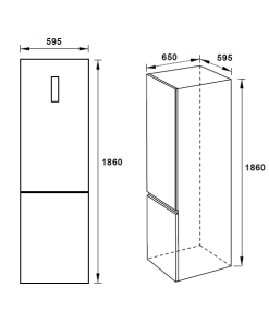 Tủ lạnh đơn ngăn đá dưới Hafele H-BF234 534.14.230 - 7