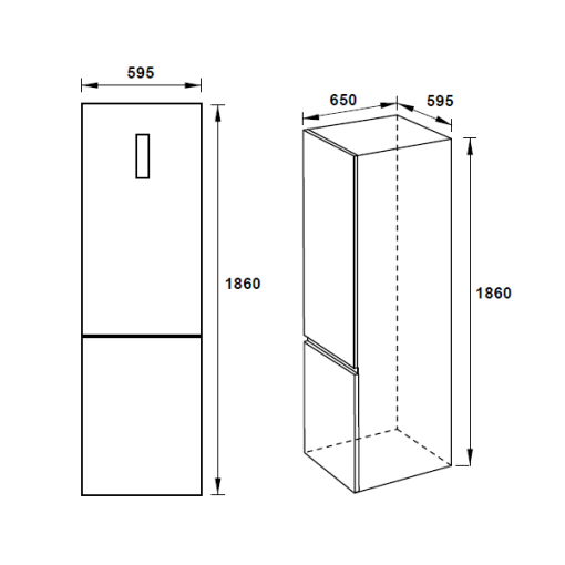 Tủ lạnh đơn ngăn đá dưới Hafele H-BF234 534.14.230 - 3