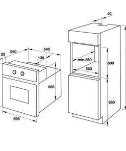 Lò nướng và hấp lắp âm Hafele HO-T60B (535.02.711) 65 lít - 34 Lò nướng và hấp lắp âm Hafele HO-T60B (535.02.711) 65 lít - 33