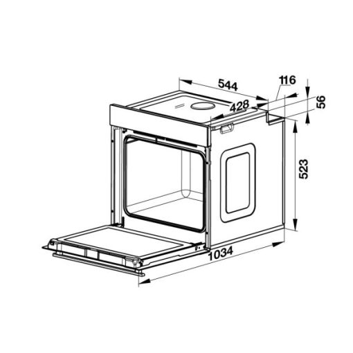 Lò nướng âm tủ HO-K60C 535.62.591 - 7