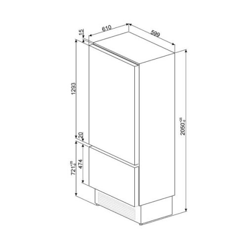 TỦ RƯỢU ÂM SMEG, 60CM, CỬA CÓ KÍNH WI66RS 535.14.403 - 5