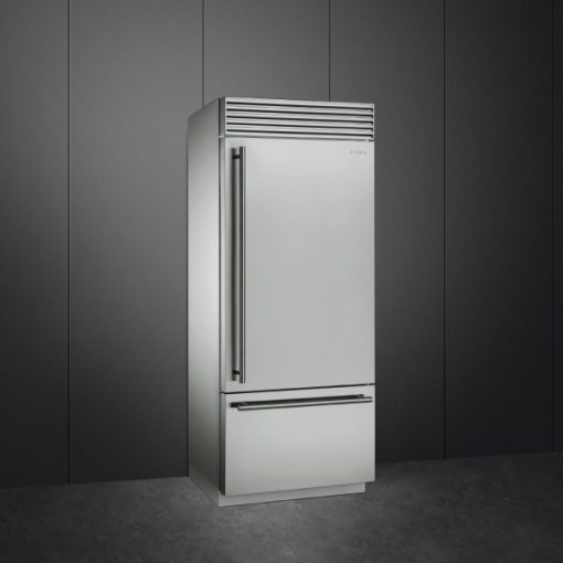 TỦ LẠNH SMEG, NGĂN ĐÔNG DƯỚI , ĐỘC LẬP, CỬA MỞ PHẢI, THÉP KHÔNG GỈ, CLASSICA RF396RSIX 535.14.393 - 5