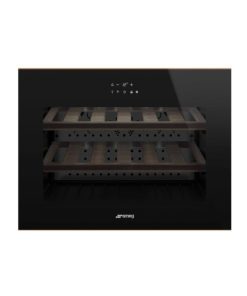 TỦ RƯỢU ÂM SMEG, MÀU ĐEN, 60CM, DOLCE STIL NOVO, MẶT KÍNH, VỊ TRÍ BẢN LỀ: BÊN PHẢI CVI618RWNR2 535.14.381